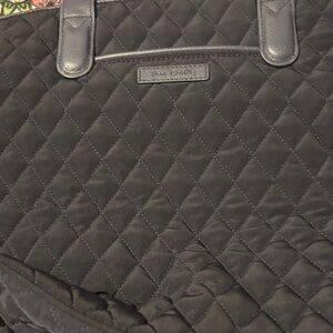 Vera Bradley Quilted Black Tote
